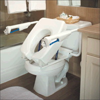 Elevated Toilet Seat Commode for Stroke Patients